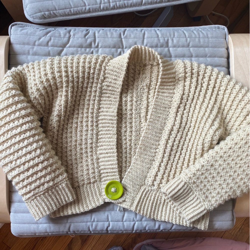 Homemade Crochet Cropped Sweater